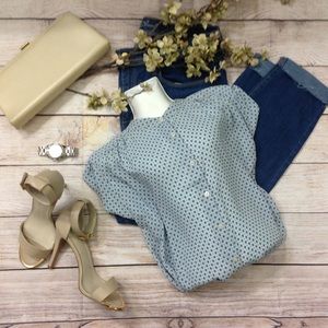 LOFT Diamond Detail Blouse